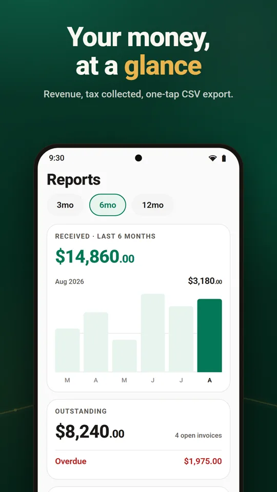 Reports — your money at a glance